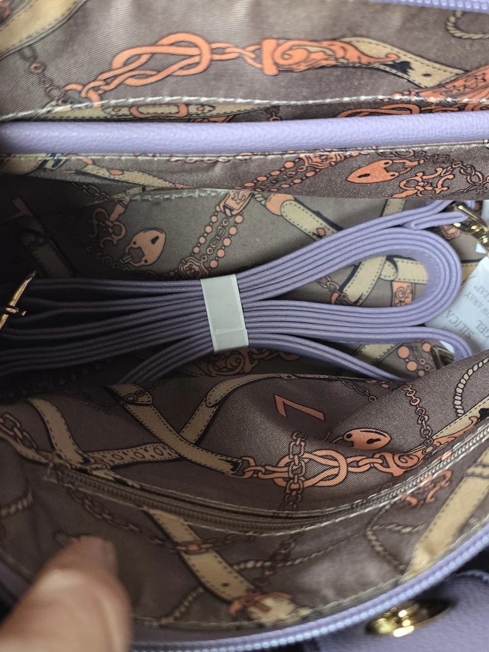 Lavender Structured Satchel Handbag